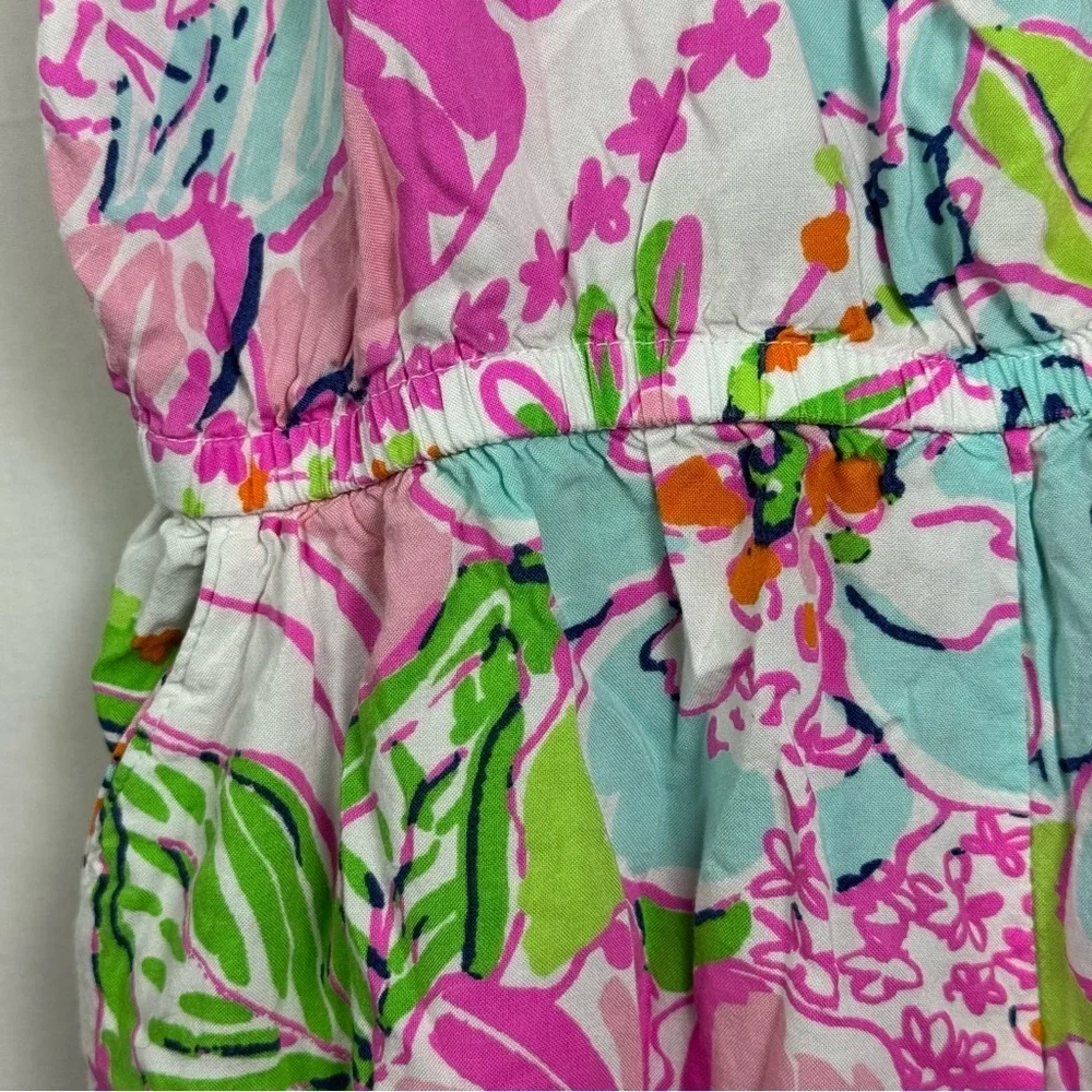 Lilly Pulitzer Pink and Green Floral Dress Size XL